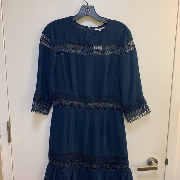 Deep indigo peek a boo dress. - Picture 2 of 3